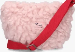 roze nono schoudertas buffer fluffy fur bag