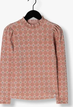 roze nono tops & t-shirts kos aop rib shirt