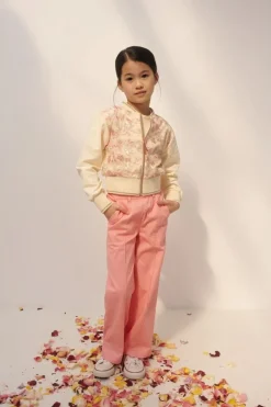 roze nono wijde broek sayla stretc twill pants