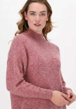 roze object trui nete high neck tunic