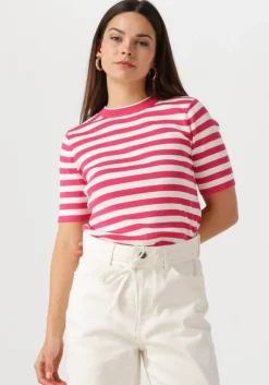 roze object t-shirt objester s/s new knit pullover