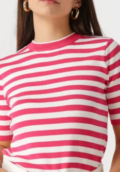 roze object t-shirt objester s/s new knit pullover