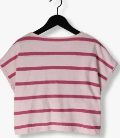 roze play up t-shirt striped jersey t-shirt