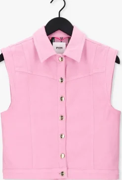 roze pom amsterdam gilet denim