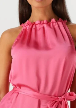 roze pom amsterdam maxi jurk rasberry dress