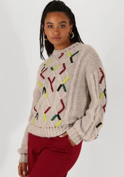 roze pom amsterdam trui cable pink