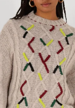 roze pom amsterdam trui cable pink