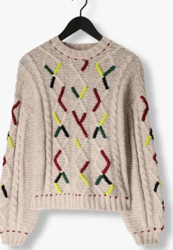 roze pom amsterdam trui cable pink