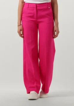 roze pom amsterdam wijde broek wide leg pink glow pants