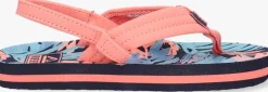roze reef platte sandalen little ahi