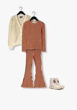 roze salty stitch flared broek salty stripes flared legging