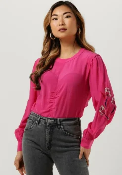 roze scotch & soda blouses ruched waist blouse with extended shoulder