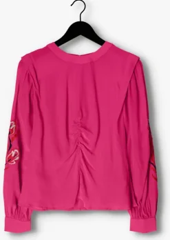 roze scotch & soda blouses ruched waist blouse with extended shoulder