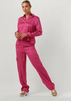 roze selected femme cargobroeken slfroga hw cargo pant ex