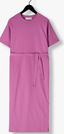roze selected femme maxi jurk slfessential ss pocket ankle dress