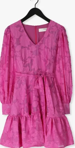 roze selected femme mini jurk slfcathi-sadie short v-neck dress