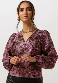 roze selected femme top slfpaula pink lavender ls top