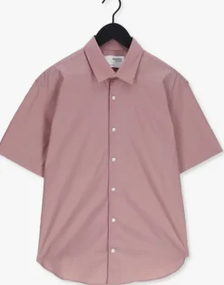 roze selected homme casual overhemd slhrelaxbaron shirt ss mix w faawn