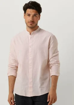 roze selected homme casual overhemd slhregnew-linen shirt ls band