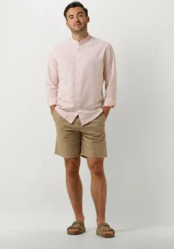 roze selected homme casual overhemd slhregnew-linen shirt ls band