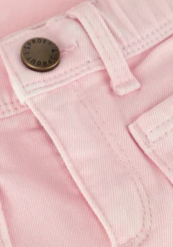 roze sproet & sprout flared broek flare denim pants daisies print