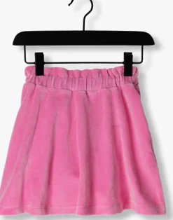 roze sproet & sprout minirok velvet skirt