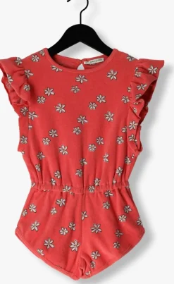 roze sproet & sprout playsuits ruffle terry jumpsuit daisies print