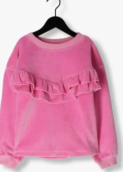 roze sproet & sprout sweater velvet sweatshirt ruffle