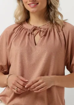 roze summum top top short sleeve fluid lurex jersey