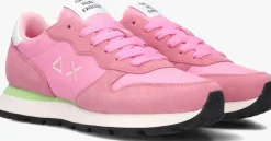 roze sun68 lage sneakers ally solid nylon