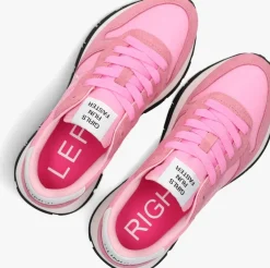 roze sun68 lage sneakers ally solid nylon