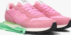 roze sun68 lage sneakers ally solid nylon
