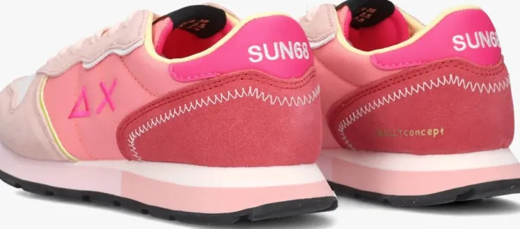 roze sun68 lage sneakers girls ally color explosion
