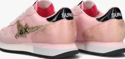 roze sun68 lage sneakers stargirl glitter logo