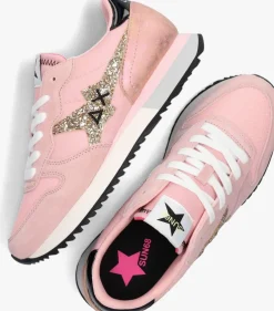 roze sun68 lage sneakers stargirl glitter logo