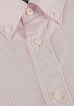 roze tommy hilfiger klassiek overhemd heritage oxford stripe rf shirt