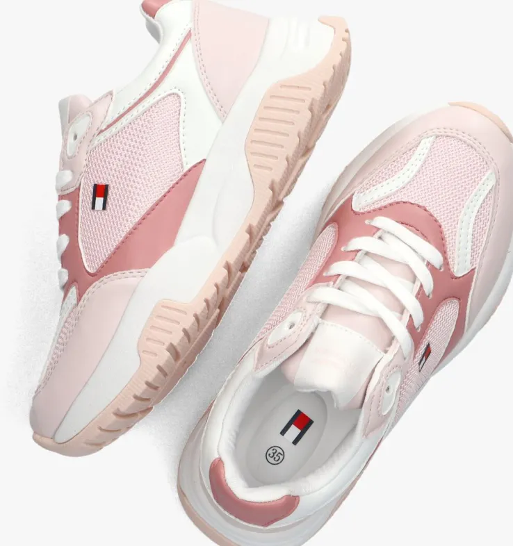 roze tommy hilfiger lage sneakers 33219