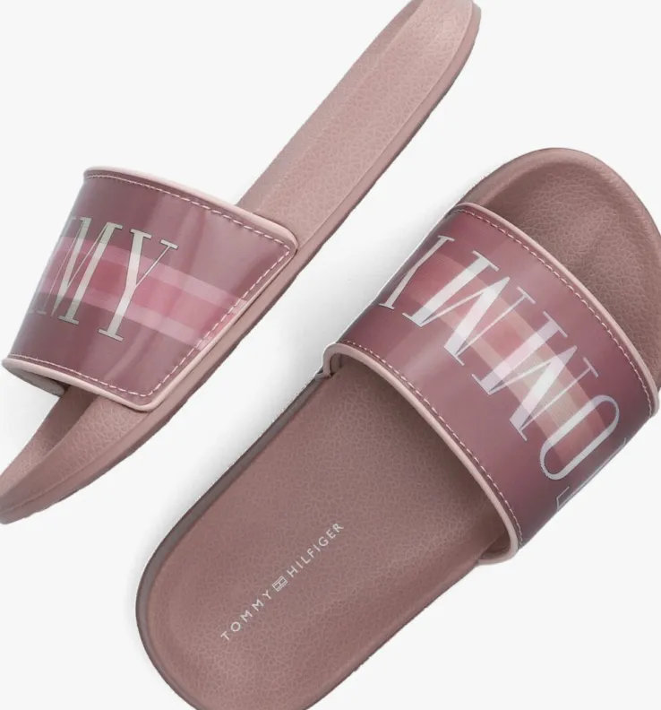 roze tommy hilfiger slippers 32198