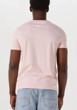 roze tommy jeans t-shirt tjm xslim jaspe htr tee ext