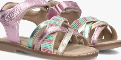 roze ton & ton platte sandalen ingrid
