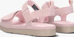 roze ugg platte sandalen goldenstar