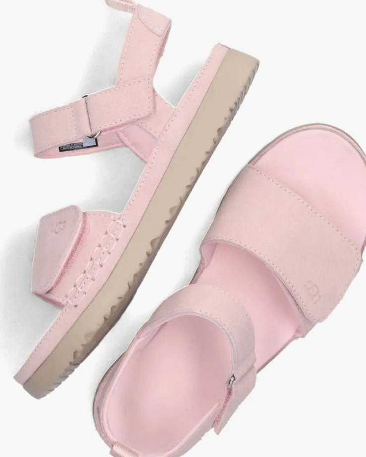 roze ugg platte sandalen goldenstar