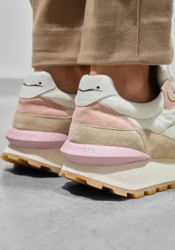 roze voile blanche lage sneakers qwark hype woman