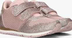roze woden lage sneakers ydun glitter ii kids