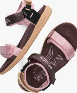 roze woden sandalen cirkeline