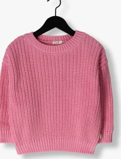 roze yuki kidswear trui chunky knitted sweater