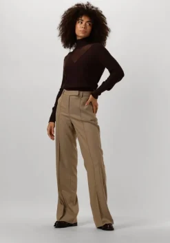taupe aaiko flared broek chantalle twill vis 350