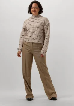 taupe aaiko flared broek chantalle twill vis 350