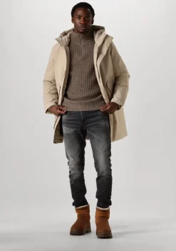 taupe american vintage trui crashway half zip h