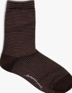 taupe becksondergaard sokken dover stripe sock